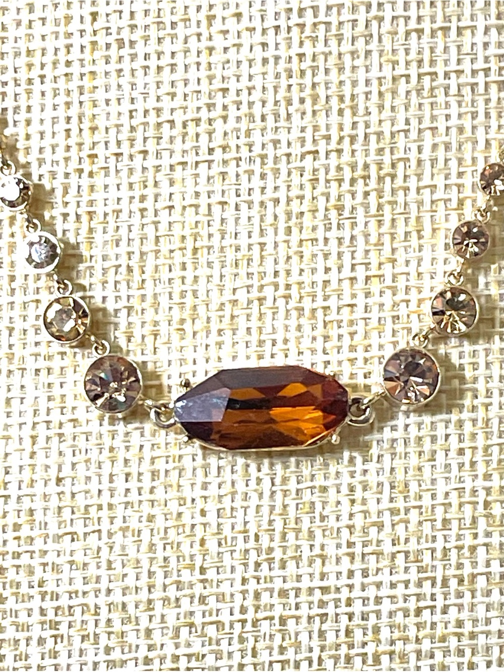 Brilliant gold tone necklace